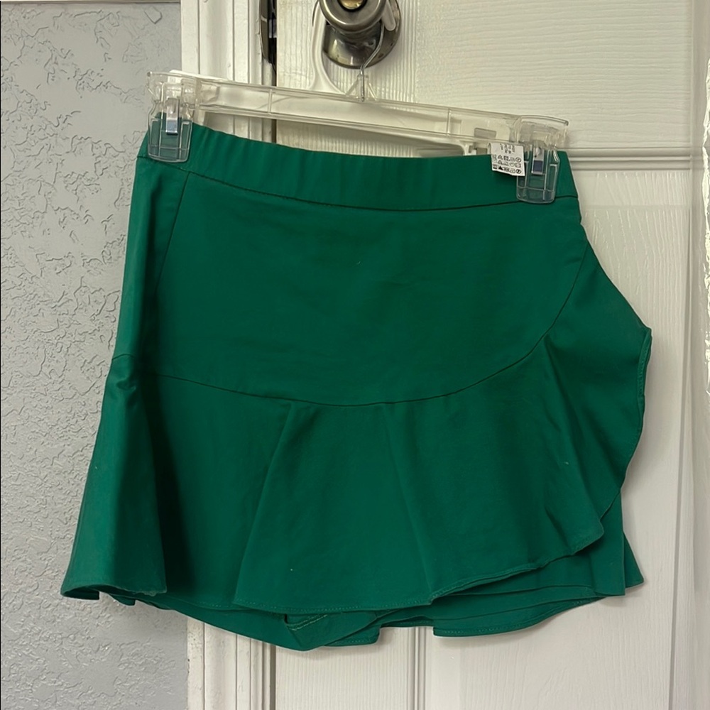 Green Ruffle Skort